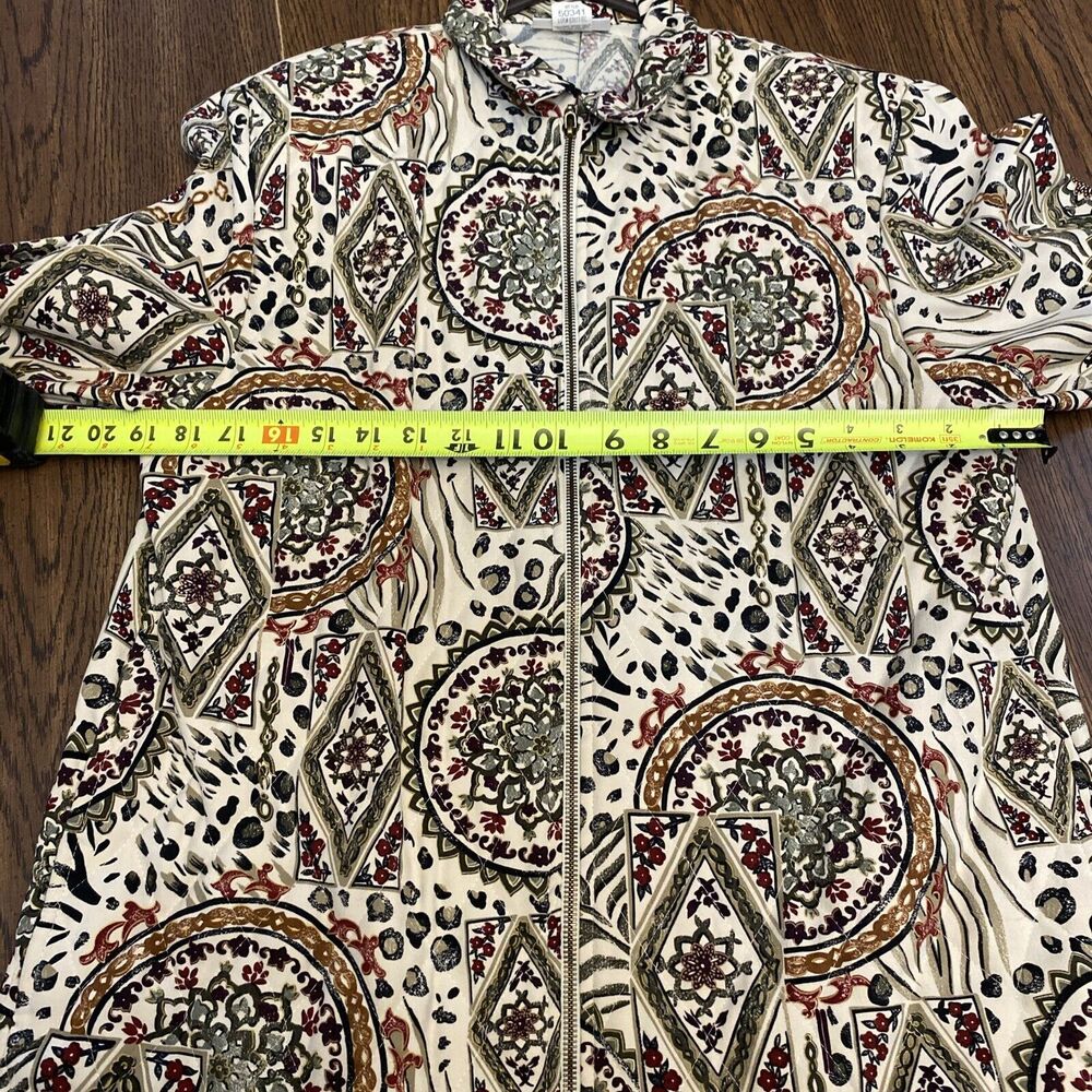 G.W. Of Graff Jacket Women’s Size M Medium Quilted Light Zip Up Floral Pockets - Picture 14 of 15
